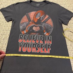 Marvel Gray Deadpool - Believe in Yourself t shirt - Men’s M- new without tags